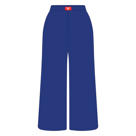 The Ava Airy Pants Pony Up Woven Label | Royal