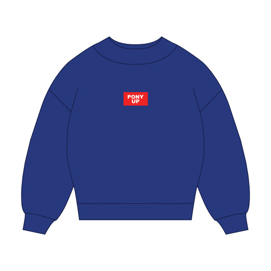 The Mary Mockneck Pony Up Woven Label | Royal