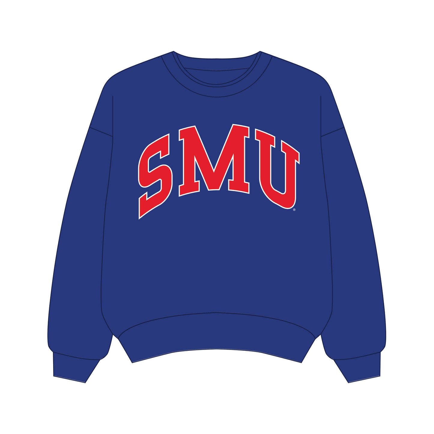 The Olivia Oversized Crewneck SMU | Royal