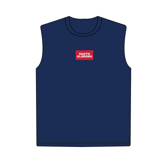 The Anna Active Tank South Alabama Woven Label | Navy