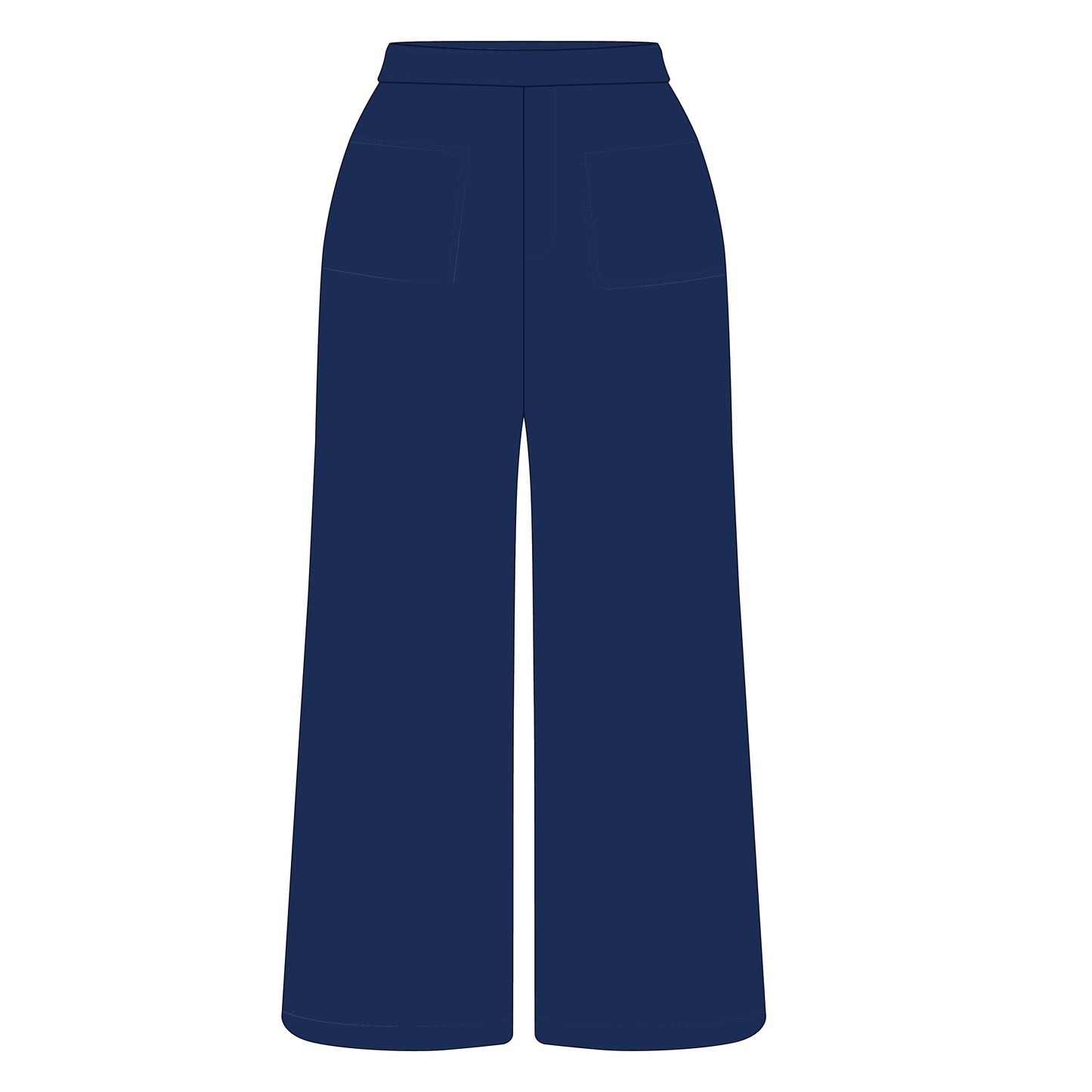 The Ava Airy Pants USA Woven Label | Navy