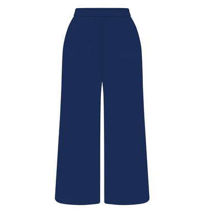 The Ava Airy Pants USA Woven Label | Navy
