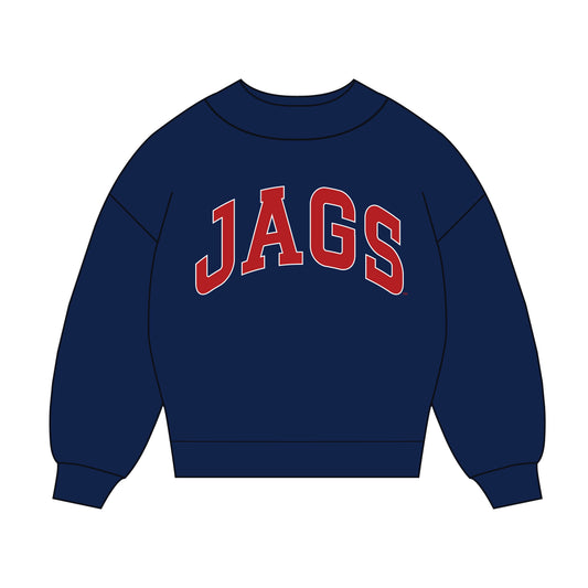 The Madi Classic Mockneck JAGS Applique | Youth Navy
