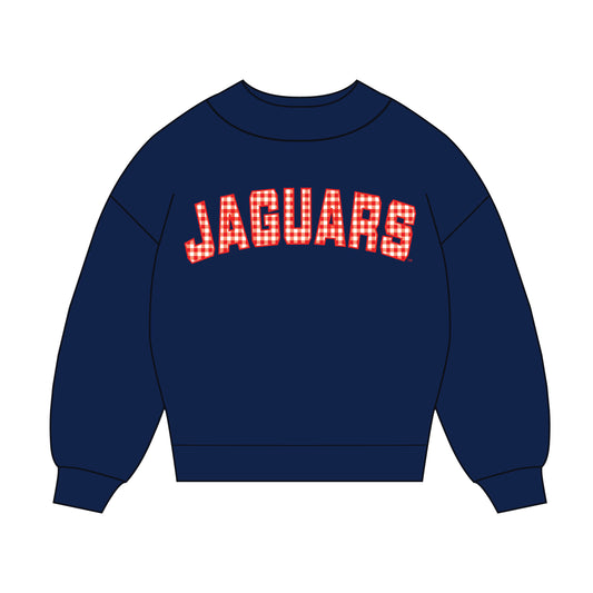 The Mallory Gingham Mockneck South Alabama | Navy