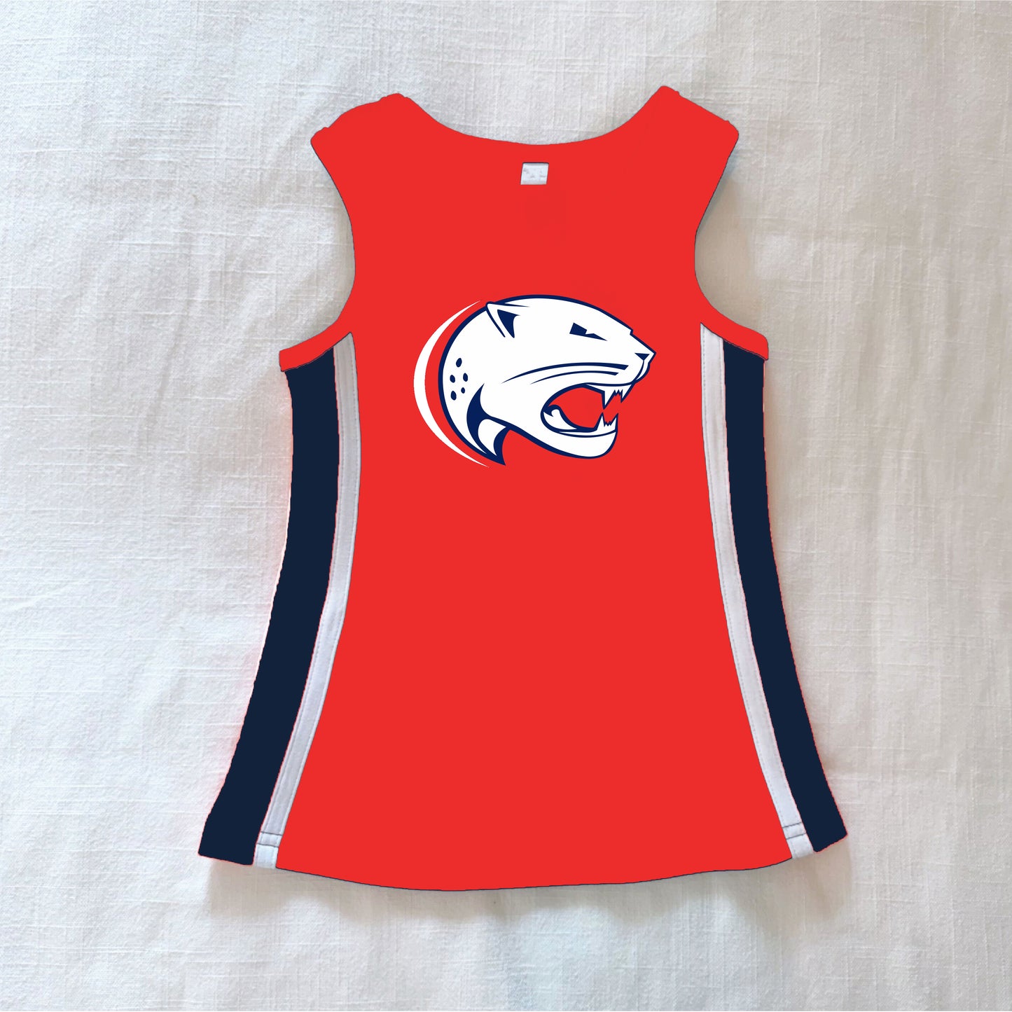 The Power Stripe Cheer Dress South Alabama | Youth Bright Red