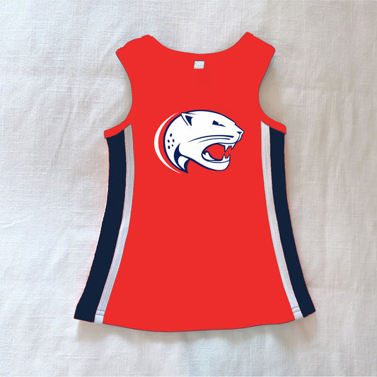 The Power Stripe Cheer Dress South Alabama | Youth Bright Red