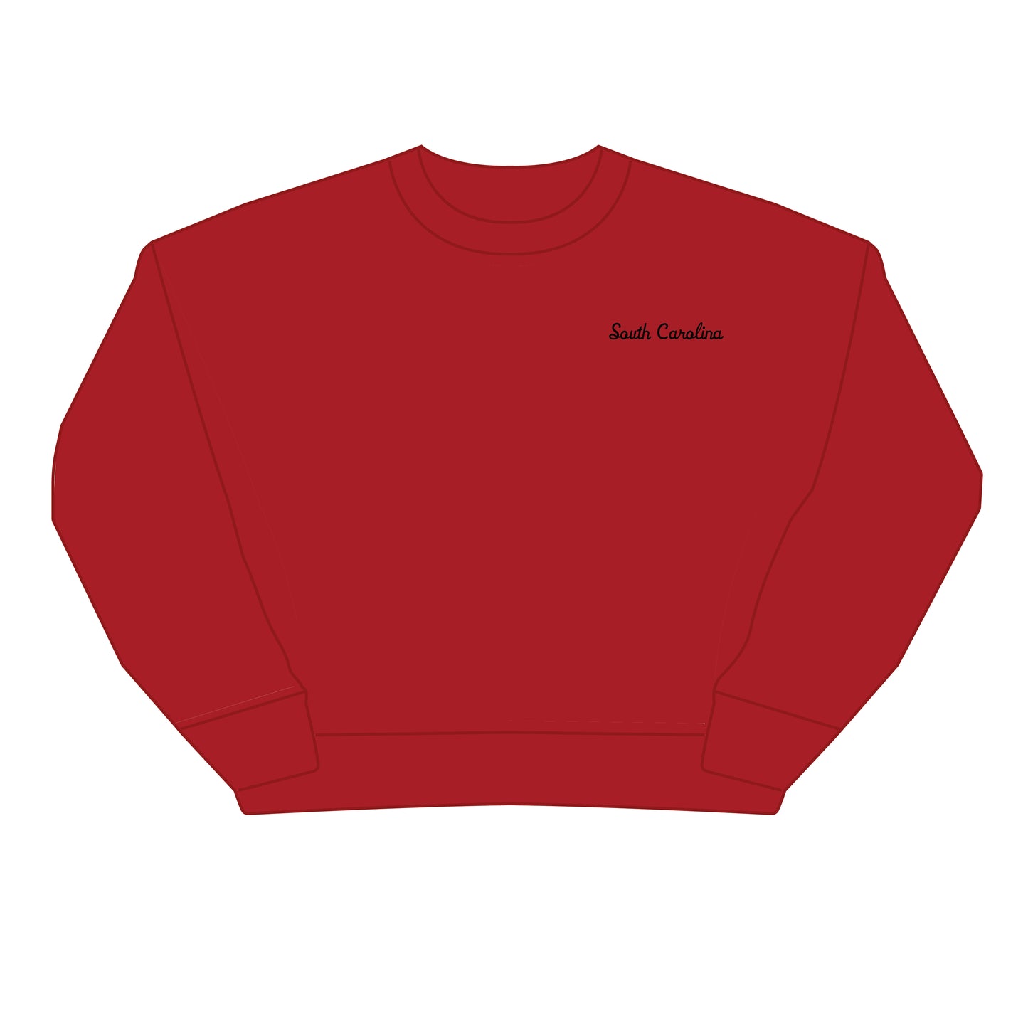 The Brooke Solid Crewneck South Carolina | Deep Red