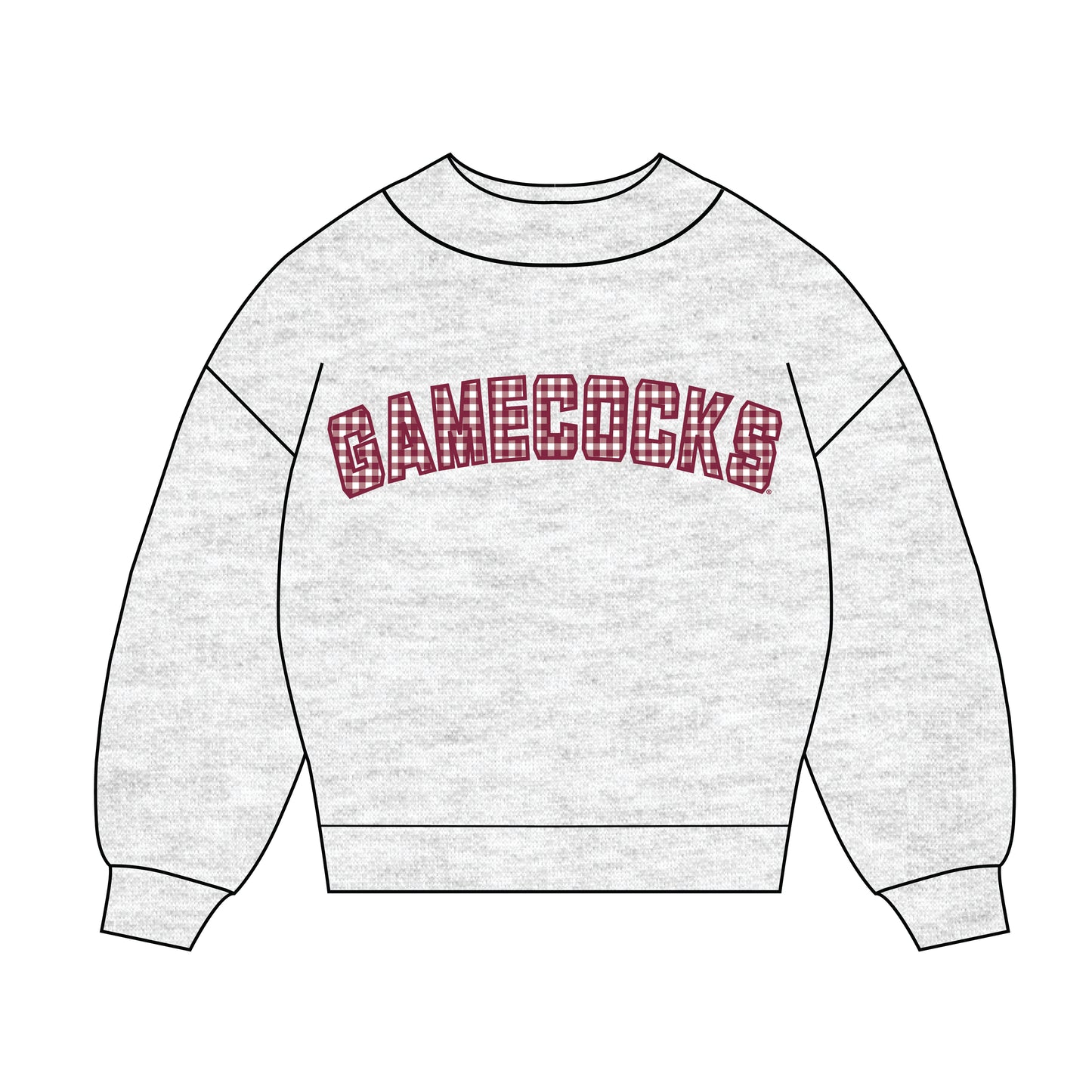 The Mallory Gingham Mockneck South Carolina | Ash