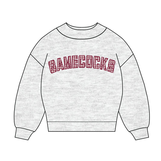 The Mallory Gingham Mockneck South Carolina | Ash