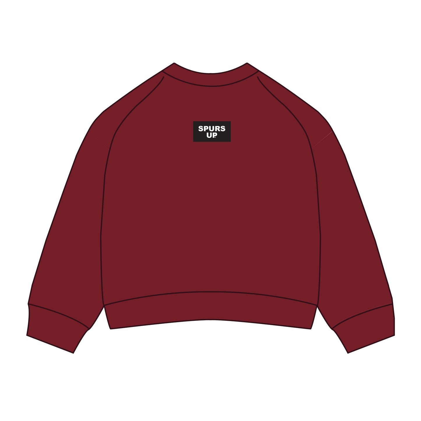 The Ava Airy Crewneck Spurs Up Woven Label | Youth Deep Red