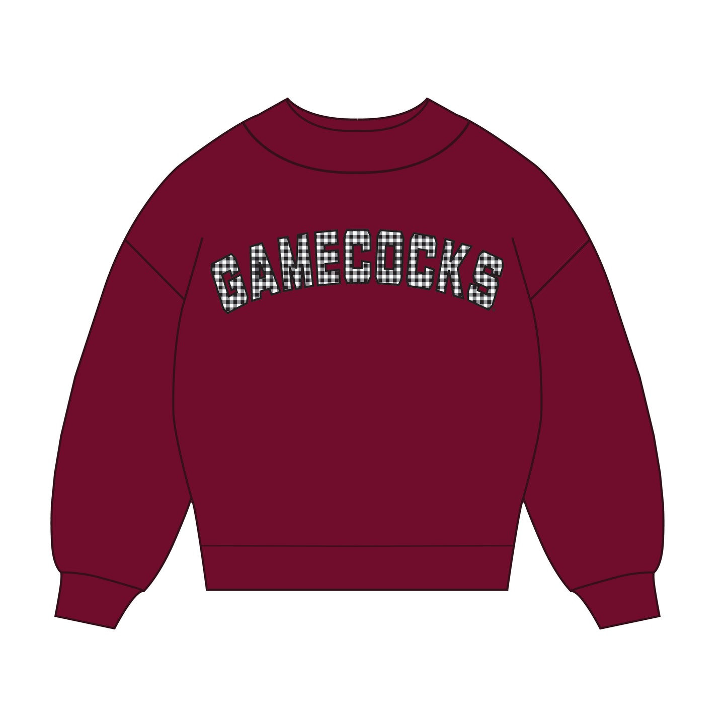 The Mallory Gingham Mockneck South Carolina | Youth Deep Red