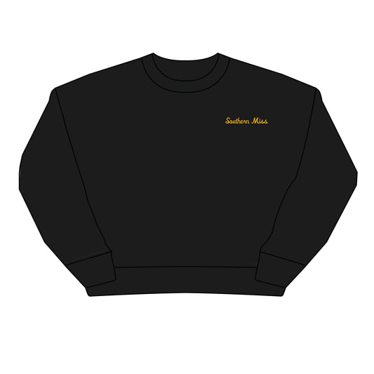 The Brooke Solid Crewneck Southern Mississippi | Black