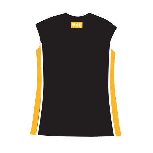 The Campbell Cap Sleeve Dress Golden Eagles Woven Label | Black