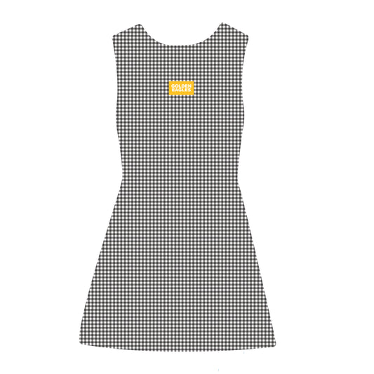 The Grace Gingham Dress Golden Eagles Woven Label | Black