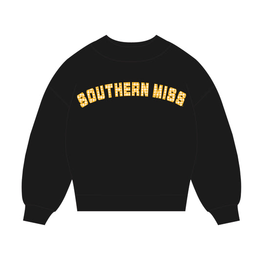 The Mallory Gingham Mockneck Southern Mississippi | Black