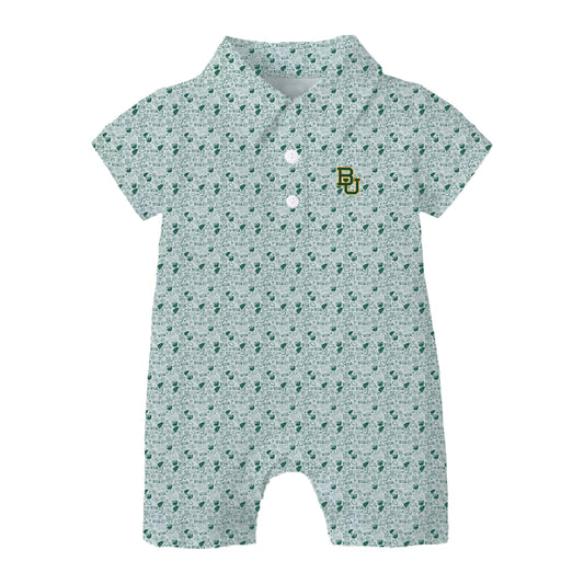 The James Romper Baylor | Baby Green