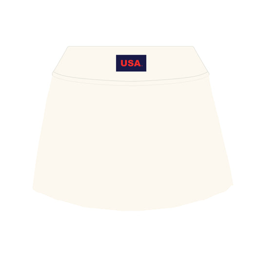The Alli Tennis Skort USA Woven Label | Bone