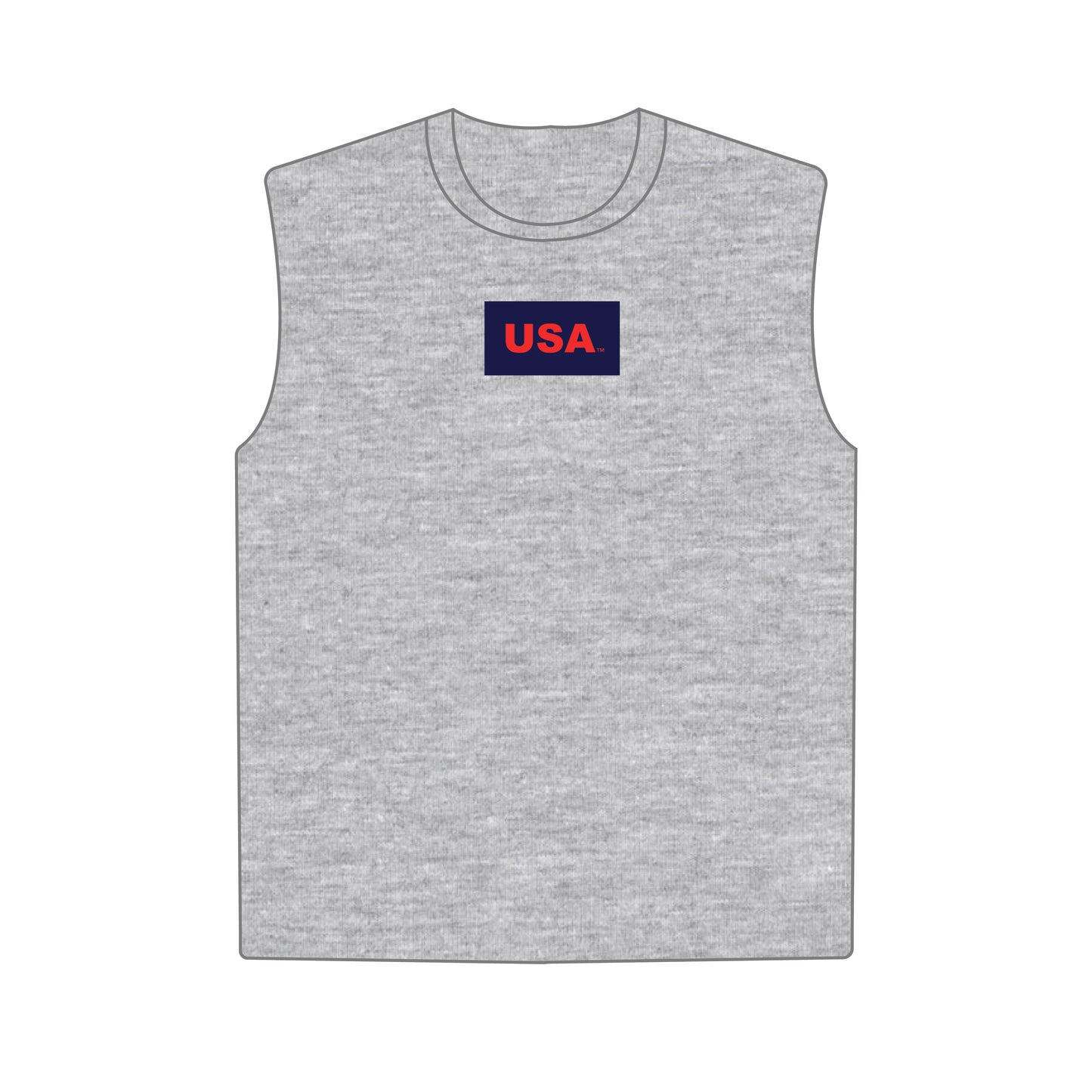 The Anna Active Tank USA Woven Label | Heather Grey