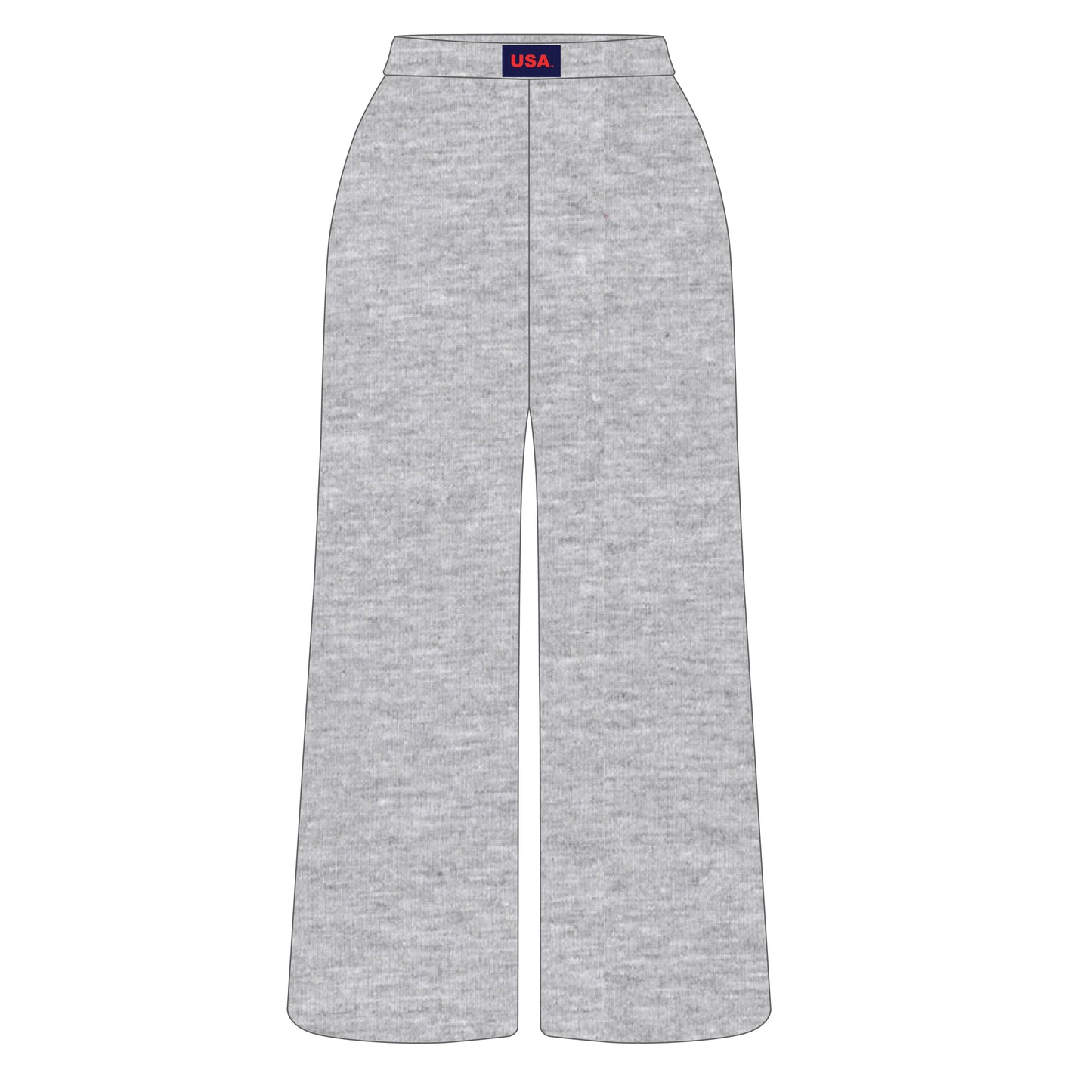 The Ava Airy Pants USA Woven Label | Heather Grey