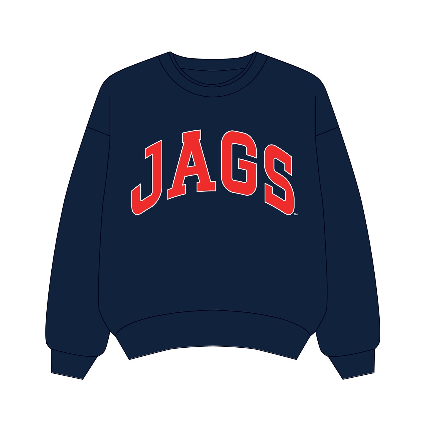 The Olivia Oversized Crewneck South Alabama | Navy