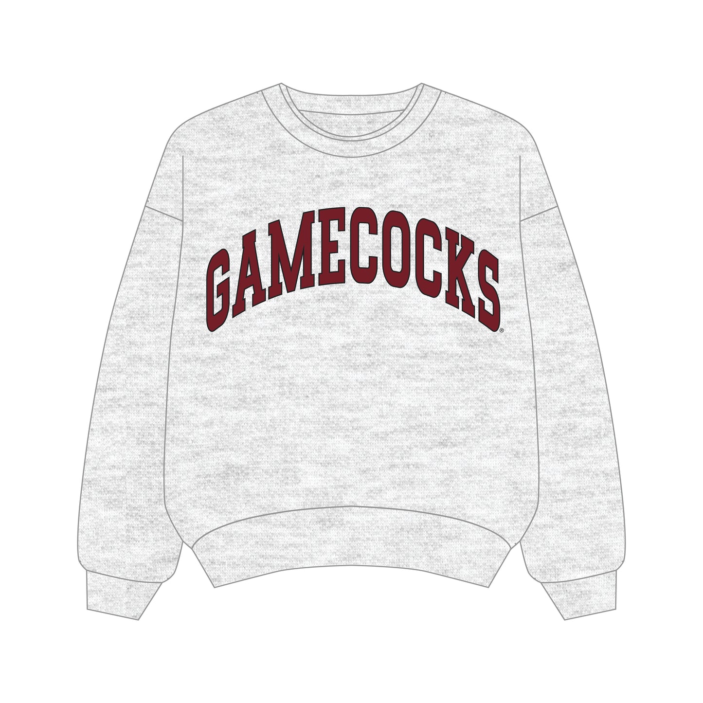 The Olivia Oversized Crewneck South Carolina | Youth Ash