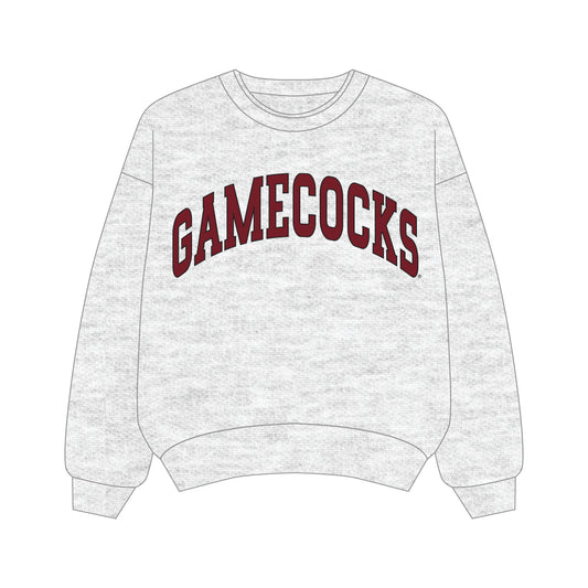 The Olivia Oversized Crewneck South Carolina | Youth Ash