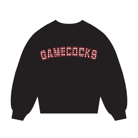 The Mallory Gingham Mockneck South Carolina | Black