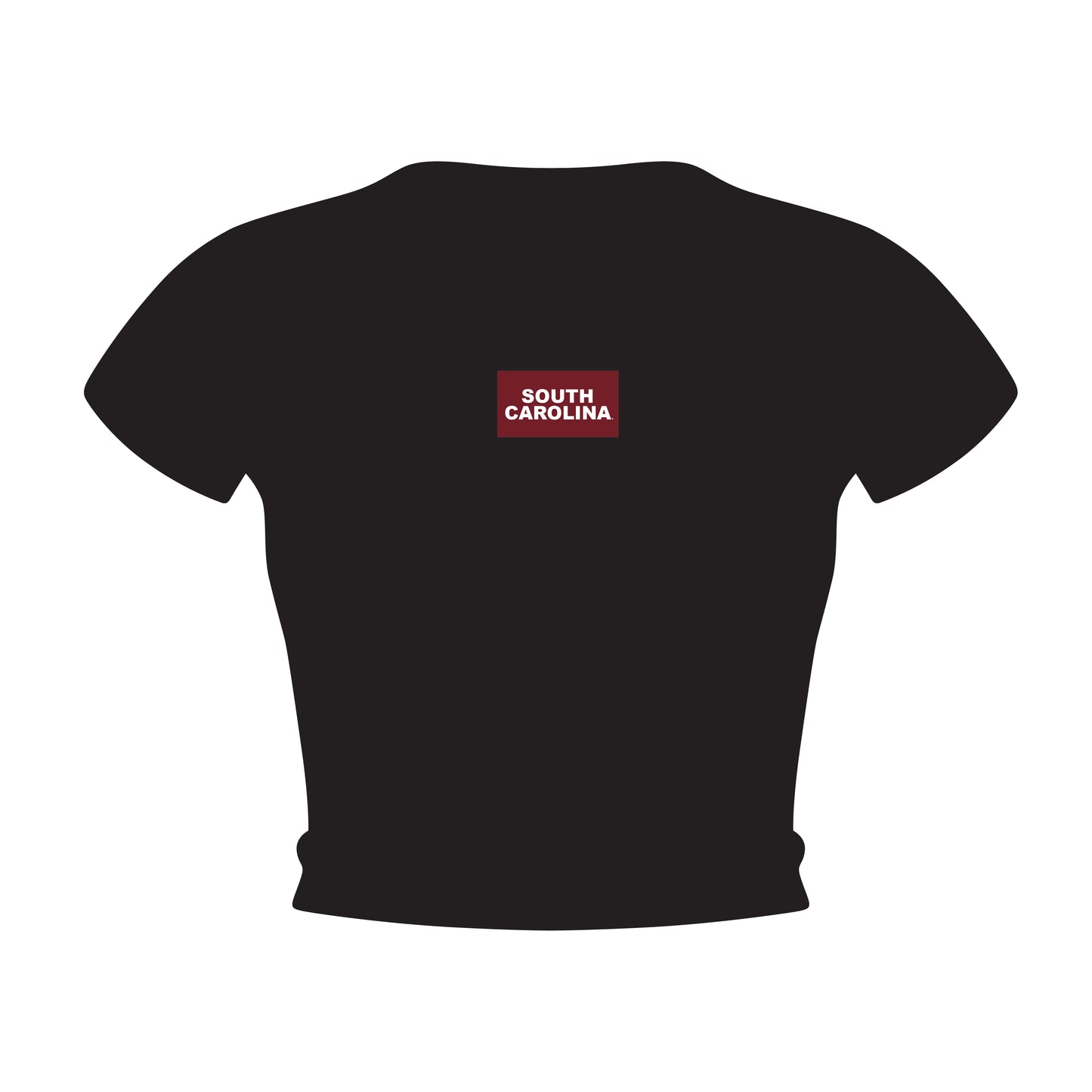 The Raegan Ribbed Baby Tee South Carolina Woven Label | Black