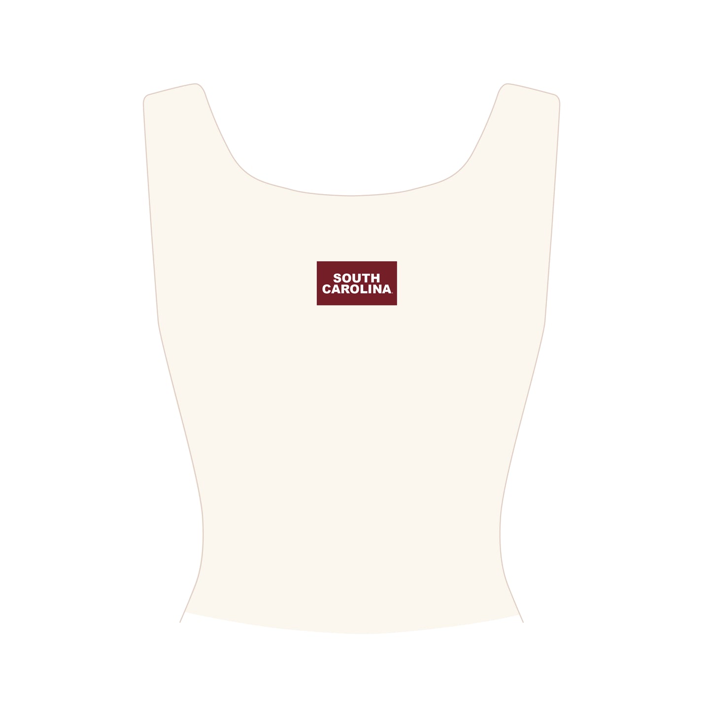 The Alli Ribbed Tank South Carolina Woven Label | Bone