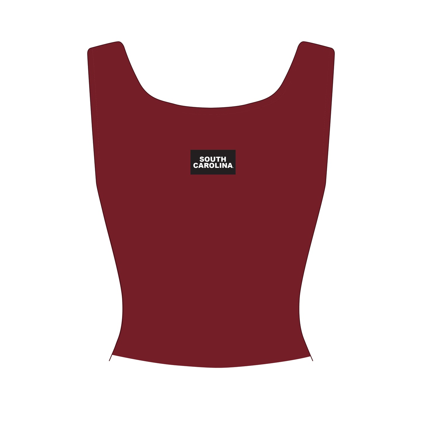 The Alli Ribbed Tank South Carolina Woven Label | Youth Deep Red