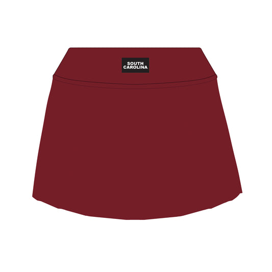 The Alli Tennis Skort South Carolina Woven Label | Deep Red
