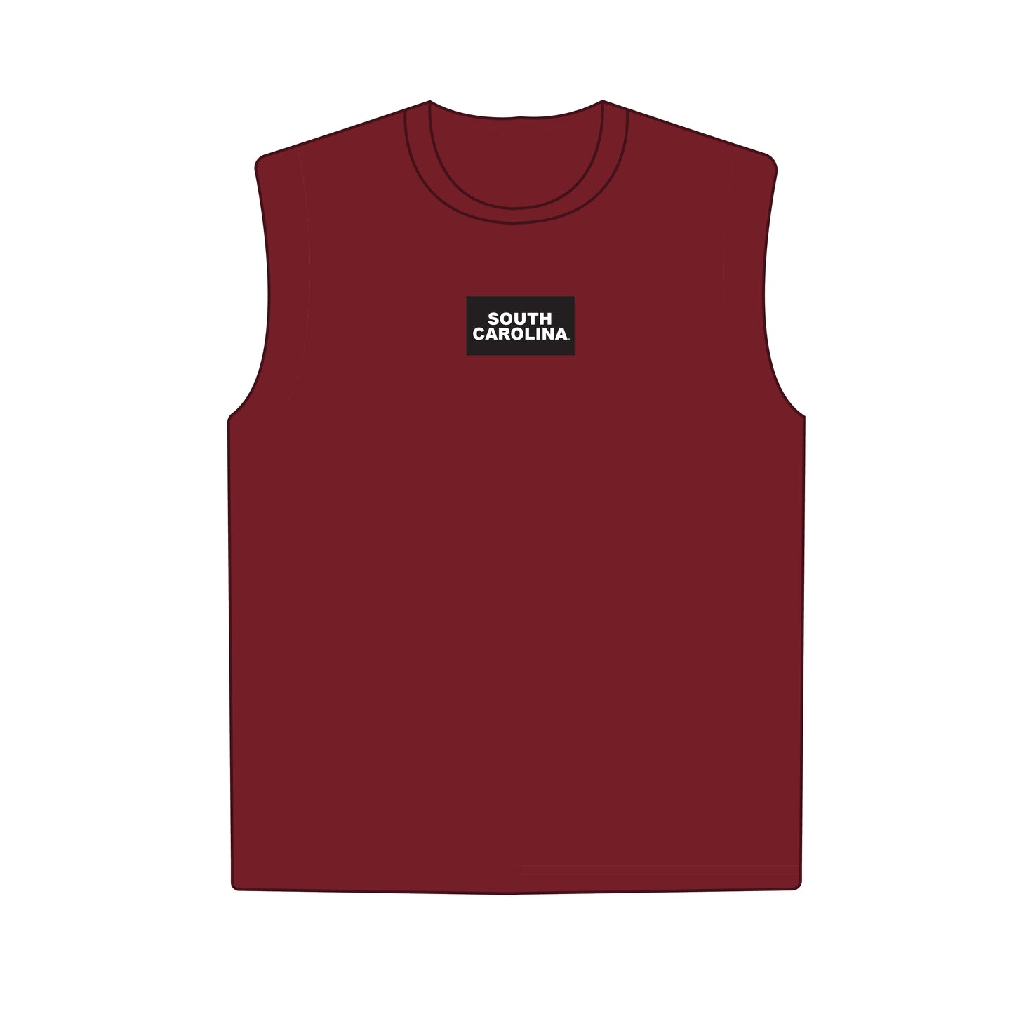 The Anna Active Tank South Carolina Woven Label | Deep Red