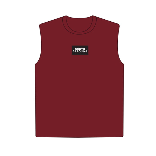 The Anna Active Tank South Carolina Woven Label | Deep Red