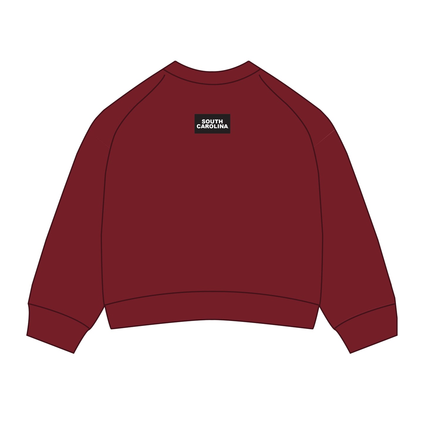 The Ava Airy Crewneck South Carolina Woven Label | Deep Red