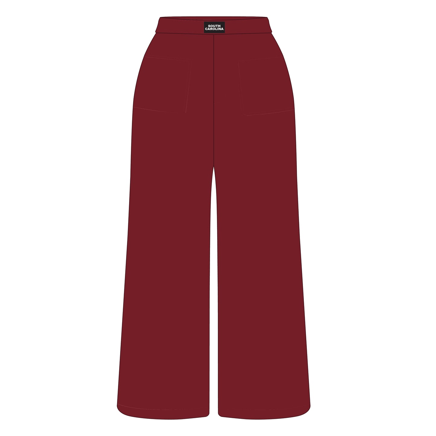 The Ava Airy Pants South Carolina Woven Label | Deep Red
