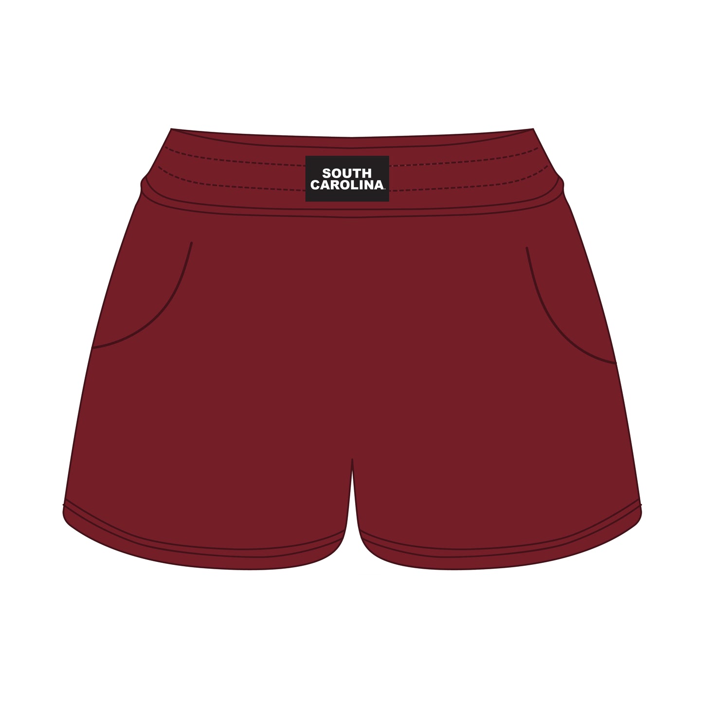 The Ava Airy Shorts South Carolina Woven Label | Deep Red