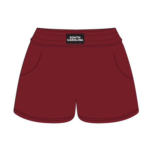 The Ava Airy Shorts South Carolina Woven Label | Deep Red