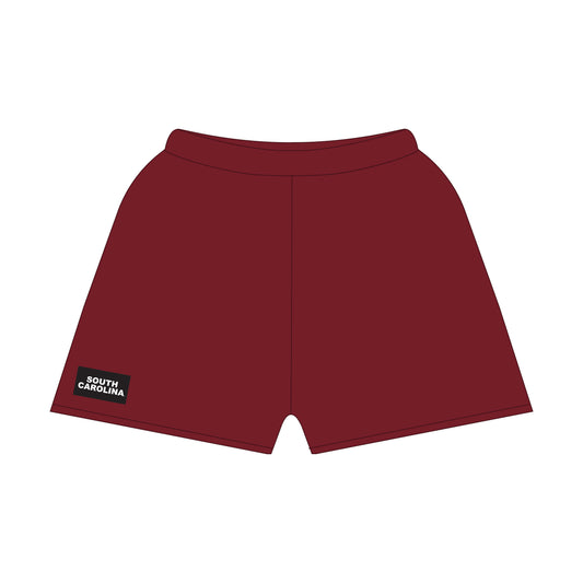 The Becca Shorts South Carolina Woven Label | Deep Red