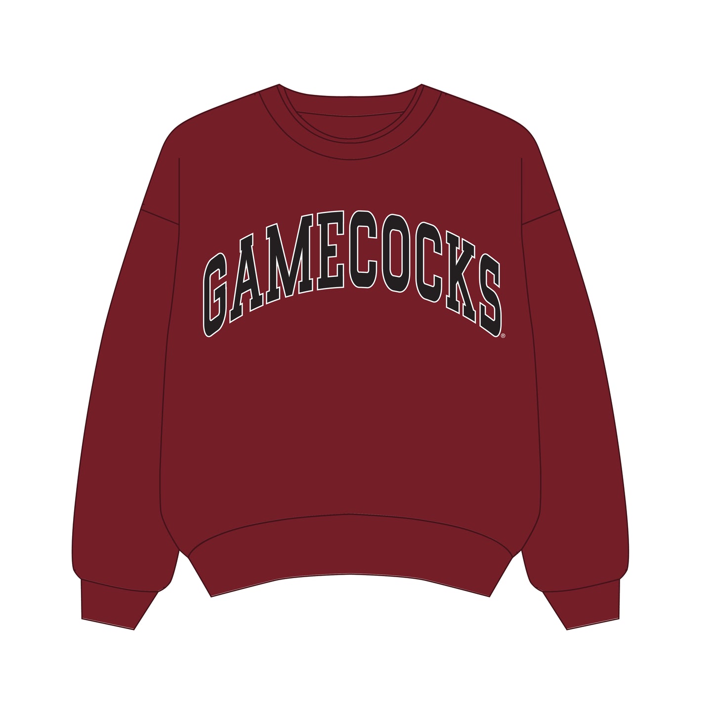 The Olivia Oversized Crewneck South Carolina | Youth Deep Red