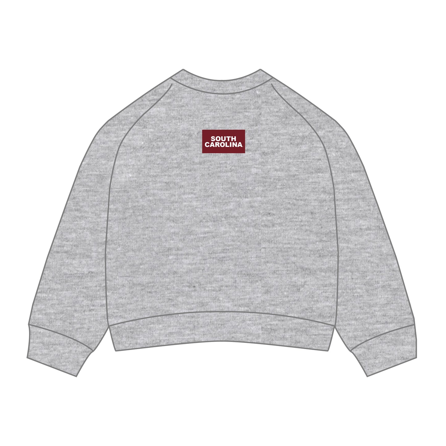 The Ava Airy Crewneck South Carolina Woven Label | Heather Grey