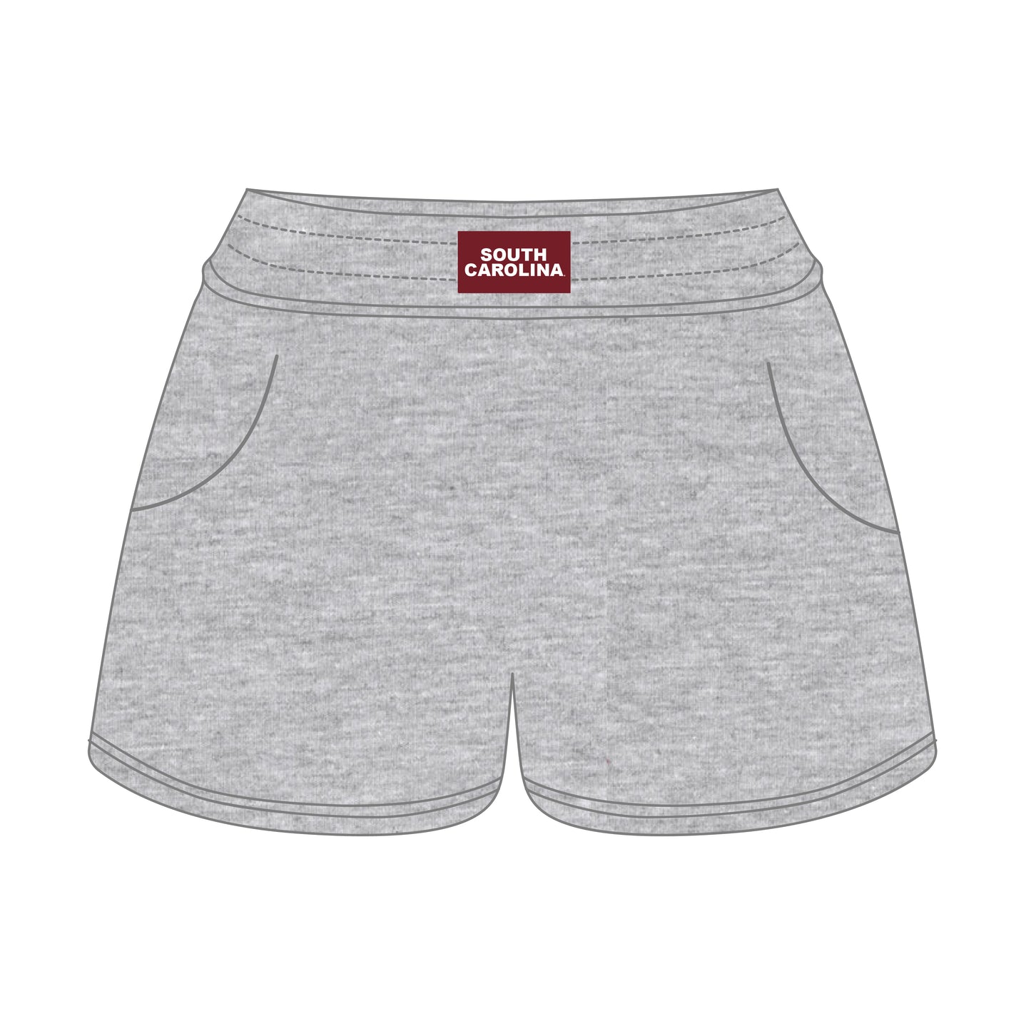 The Ava Airy Shorts South Carolina Woven Label | Heather Grey