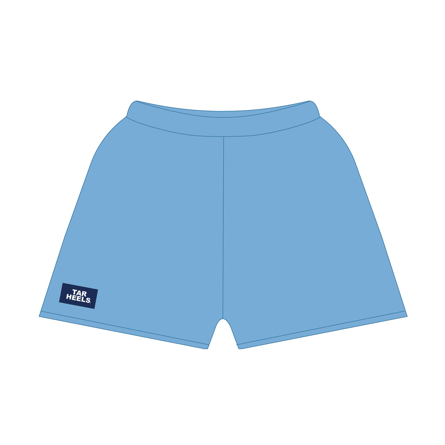 The Becca Shorts Tar Heels Woven Label | Carolina Blue