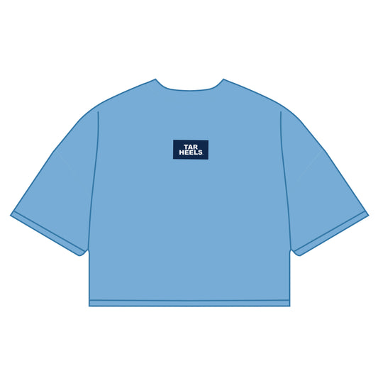 The Kristen Airy Shirt Tar Heels Woven Label | Carolina Blue