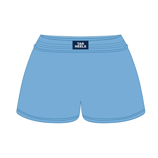 The Liz Nylon Shorts Tar Heels Woven Label | Carolina Blue