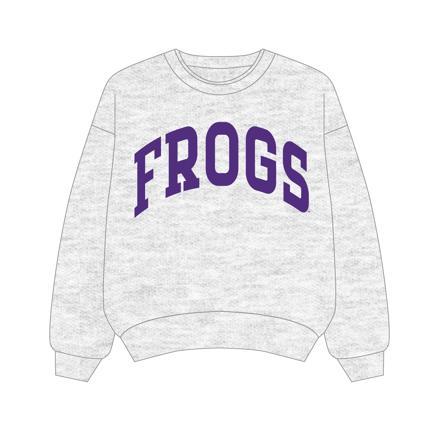The Olivia Oversized Crewneck TCU | Ash