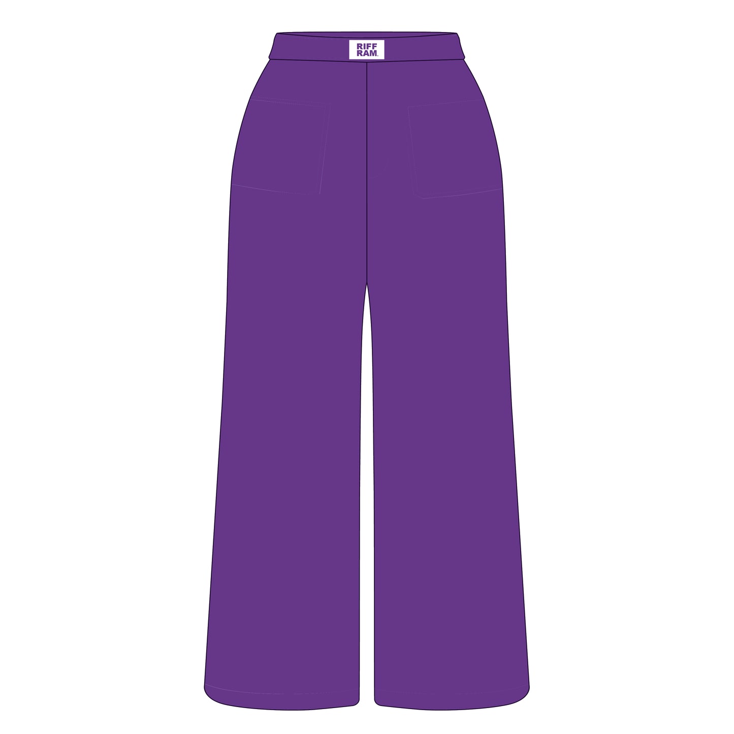 The Ava Airy Pants Riff Ram Woven Label | Purple