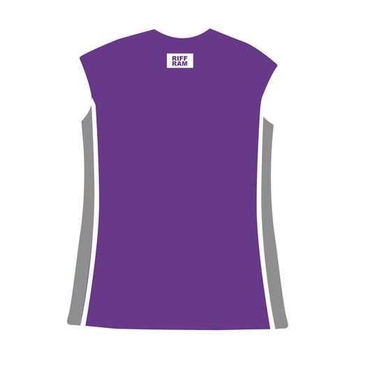 The Campbell Cap Sleeve Dress Riff Ram Woven Label | Purple