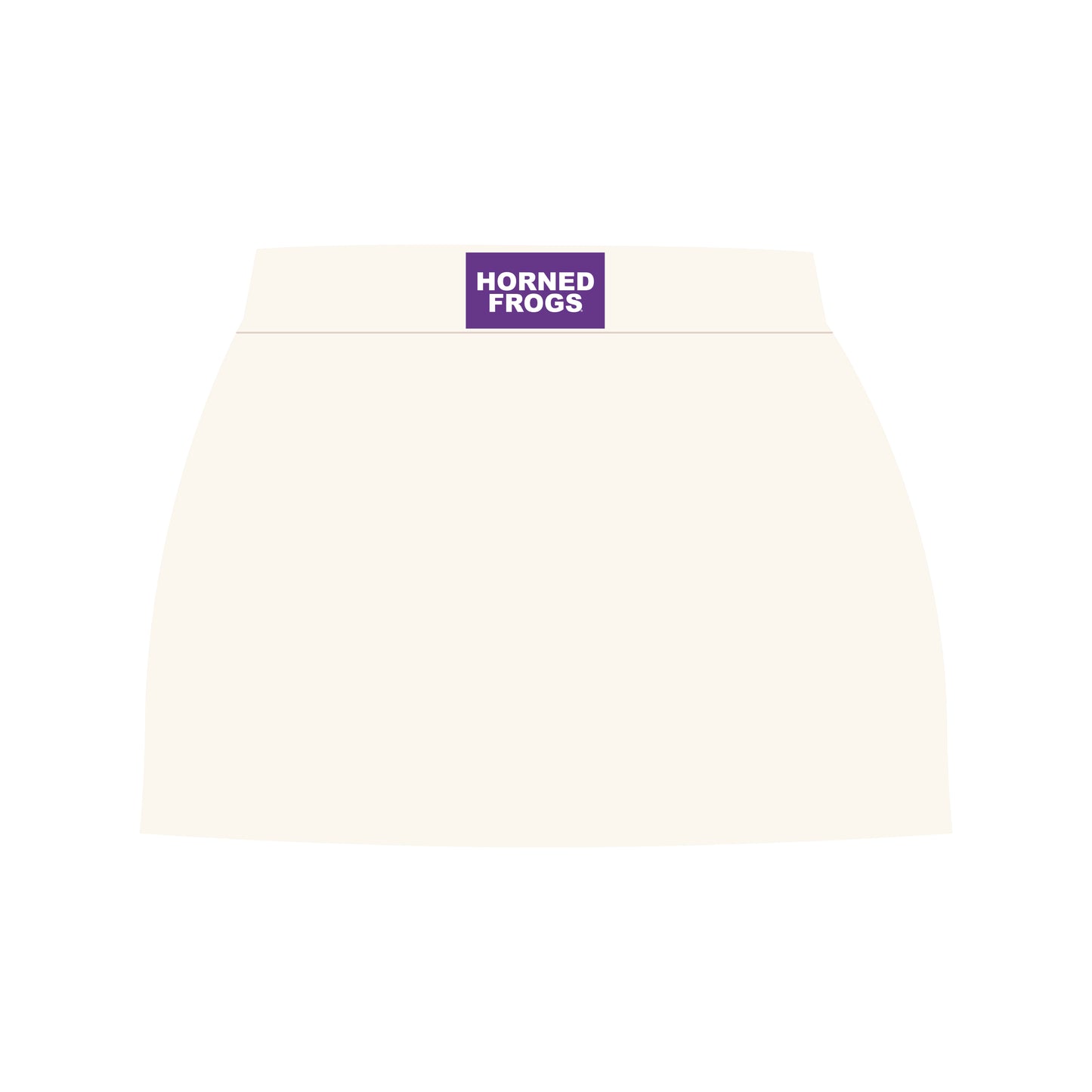 The Hayden High Waisted Skort Horned Frogs Woven Label | Bone