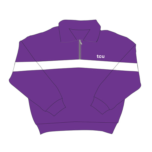 The Heather Half Zip TCU | Purple