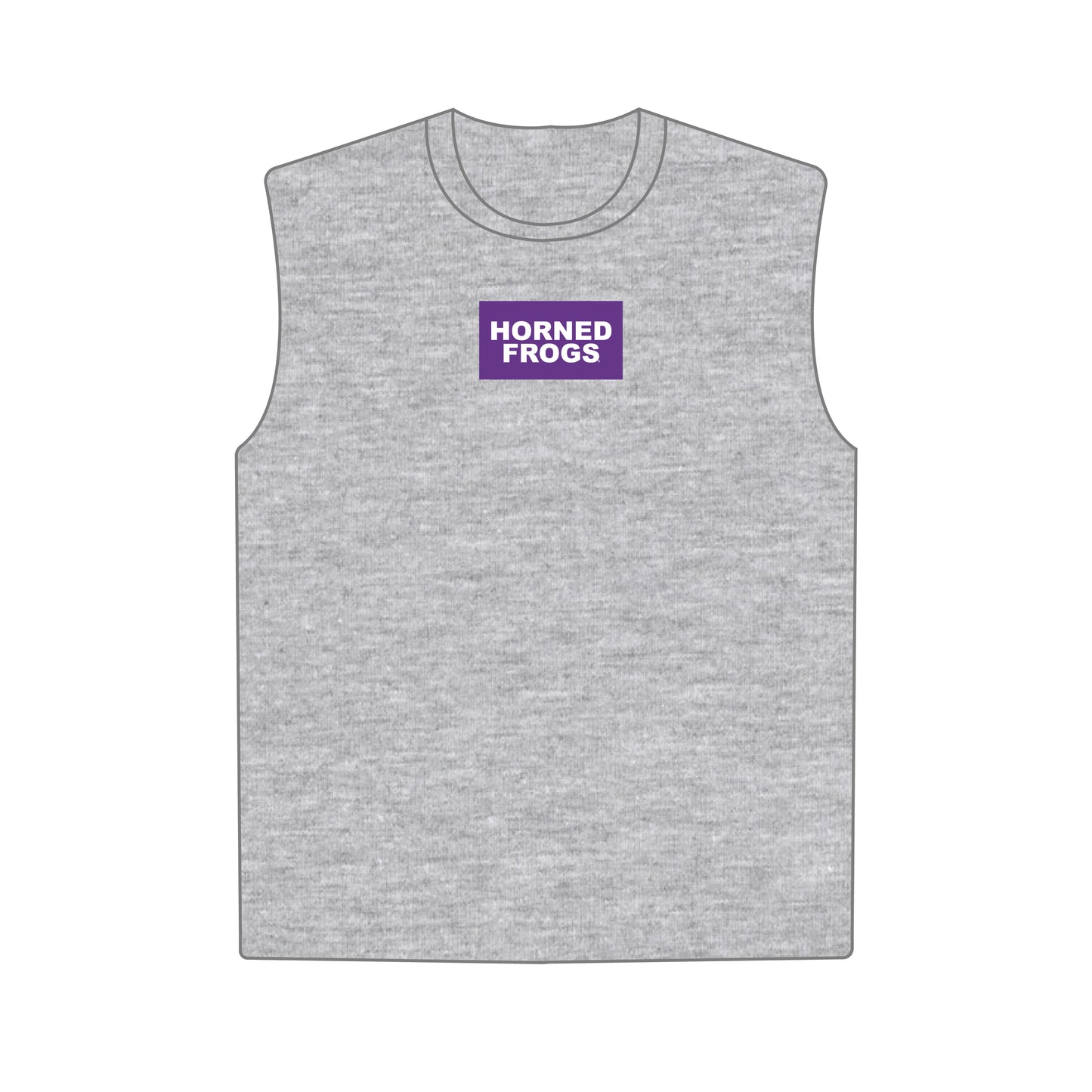 The Anna Active Tank Horned Frogs Woven Label | Heather Grey